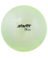 мяч гимнастический gb-105 75 см, прозрачный, зеленый