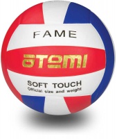 мяч волейбольный atemi fame, синтетическая кожа pu soft, красн/бел/син