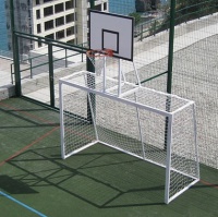 баскетбольная стойка уличная антивандальная с воротами для минифутбола apolonsport
