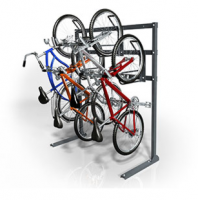 стеллаж для вертикального хранения велосипедов двухсторонний