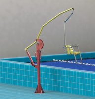 гидравлический подъемник-лифт для использования в бассейнах c высоким бортом