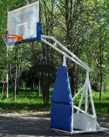 стойка баскетбольная мобильная складная с гидравлическим механизмом, массовая вынос 2,25 м. sportiko