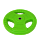 диск обрезиненный bb-201, d=26 мм, зеленый, 10 кг